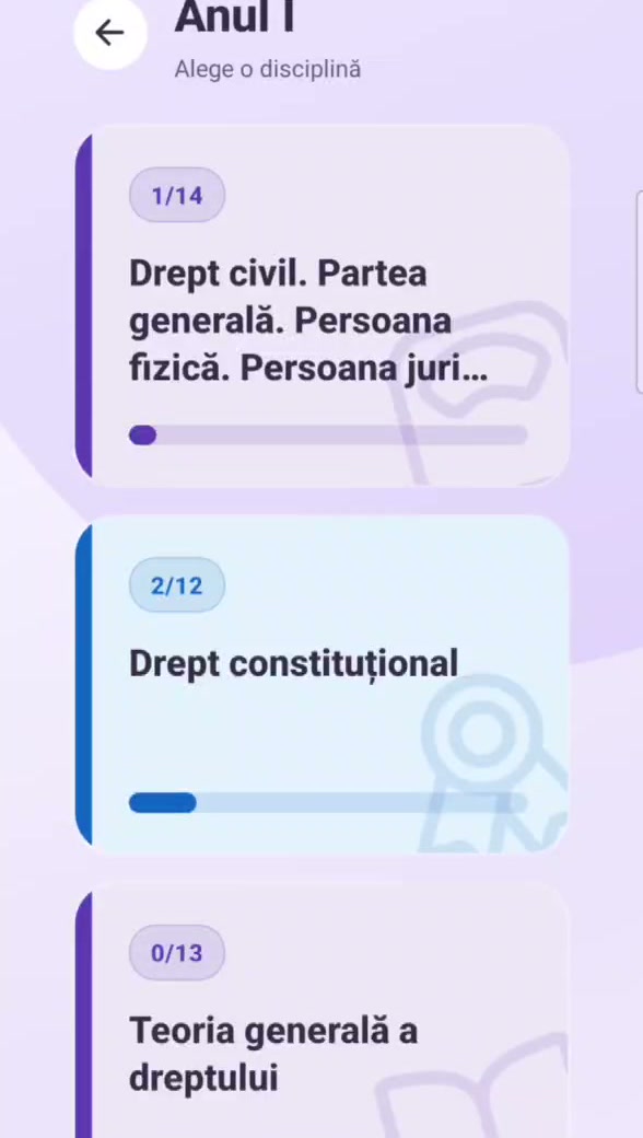 Traseul disciplinelor, pas cu pas